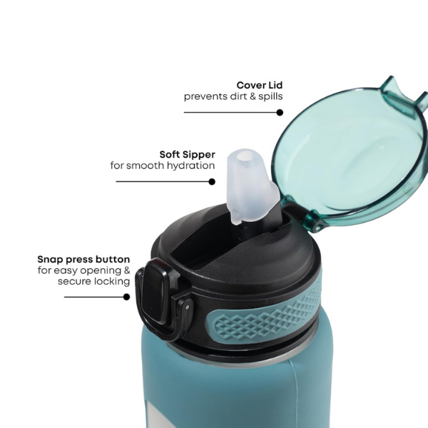Tintbox Motivational Borosilicate Glass Water Bottle