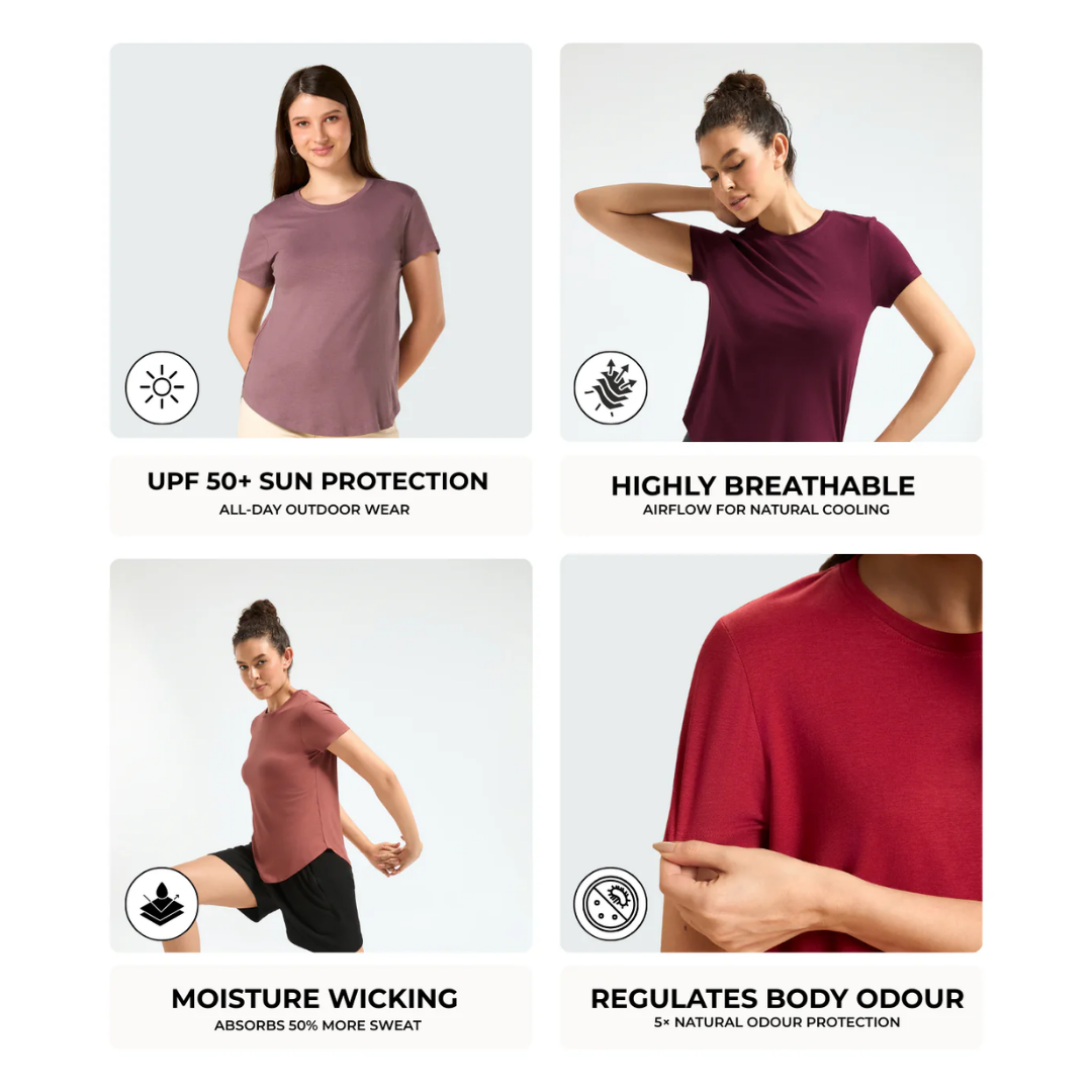 Wellbi Bamboo Women's Round Neck