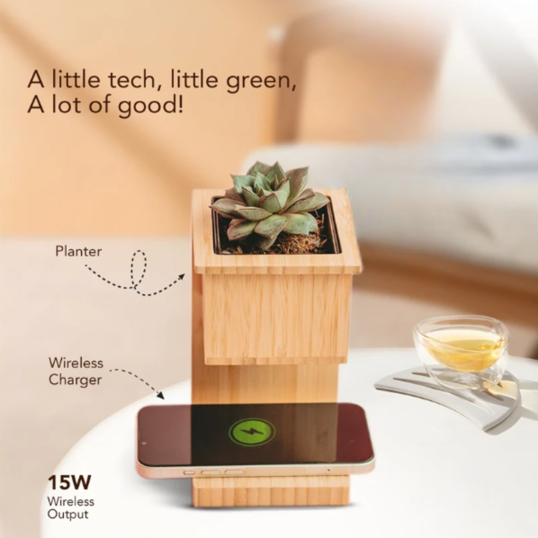 Wangari Alder Wireless Charger with a Touch of Green