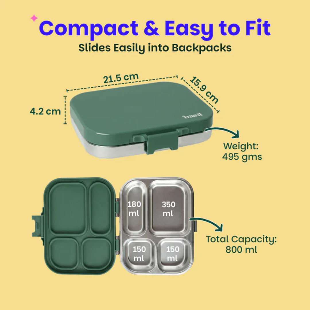 Basil Bento Quad Lunch Box