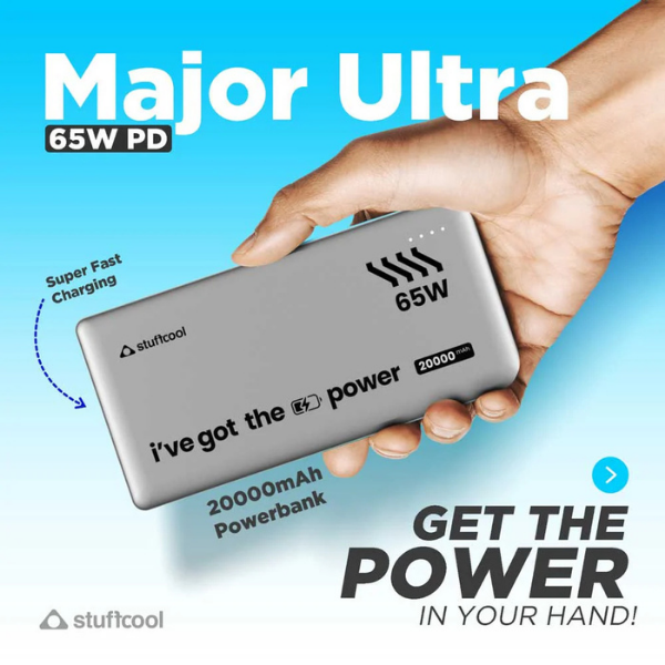 Stuffcool Major Ultra 20000mAh Fast Charging Powerbank