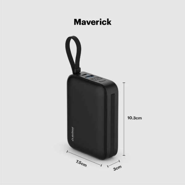 Maverick Mini 20,000mAh Powerbank with Built-in Cables