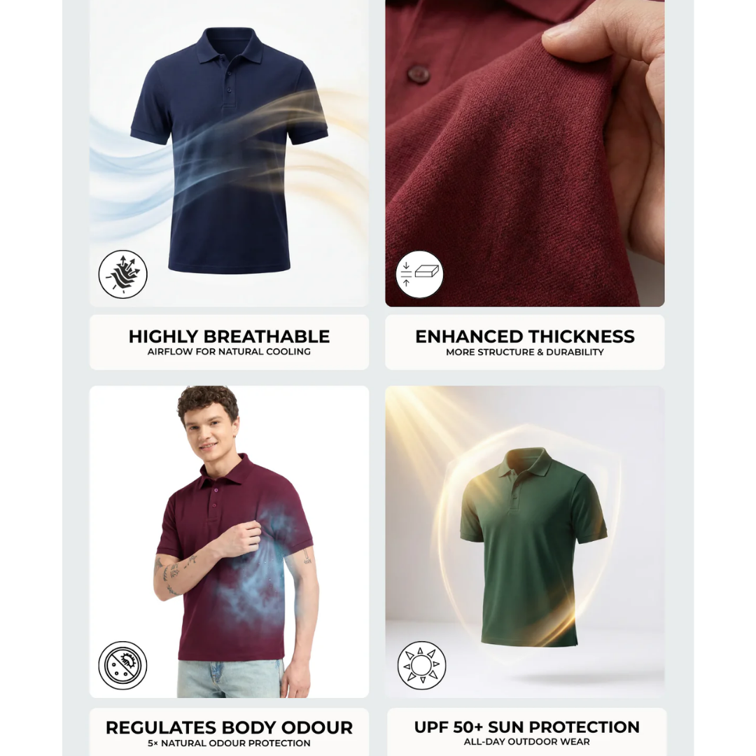Wellbi Bamboo Polo T-Shirt