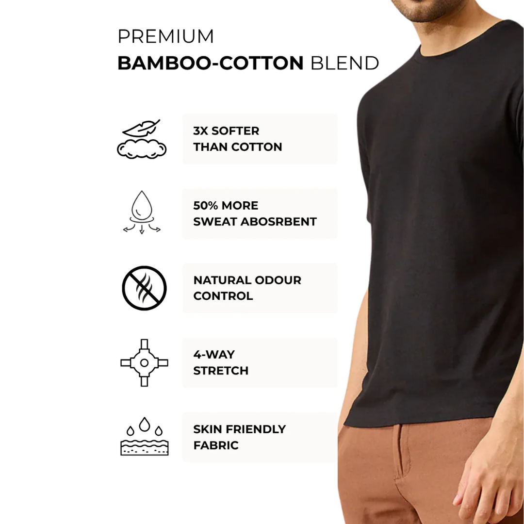 Wellbi Bamboo Round Neck T-Shirt