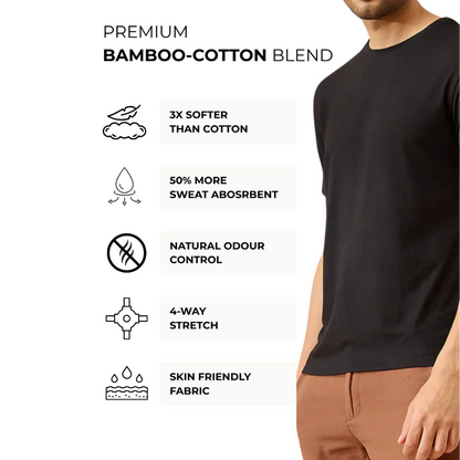 Wellbi Bamboo Round Neck T-Shirt