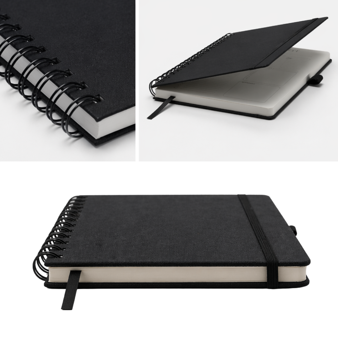 Wess Basics Fabric Spiral Diary