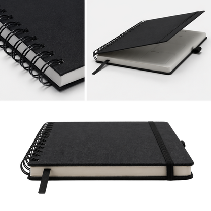 Wess Basics Fabric Spiral Diary