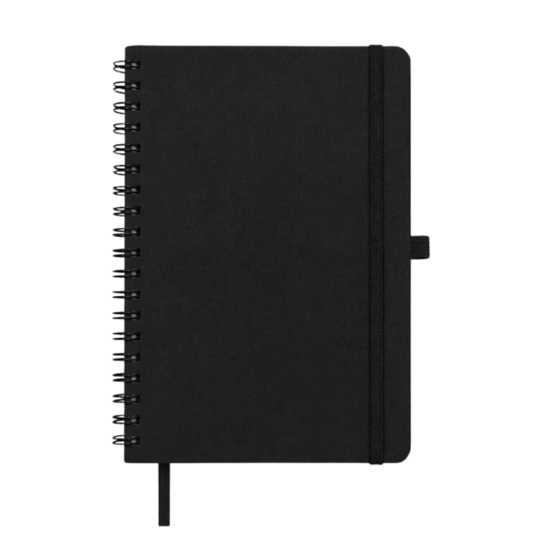 Wess Basics Fabric Spiral Diary
