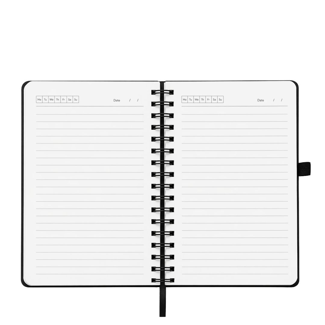 Wess Basics Fabric Spiral Diary